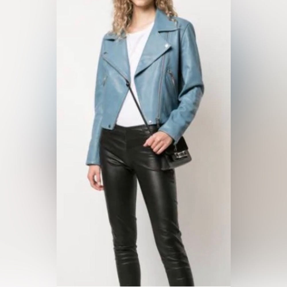 LTH JKT Liv biker jacket in Savannah blue size medium